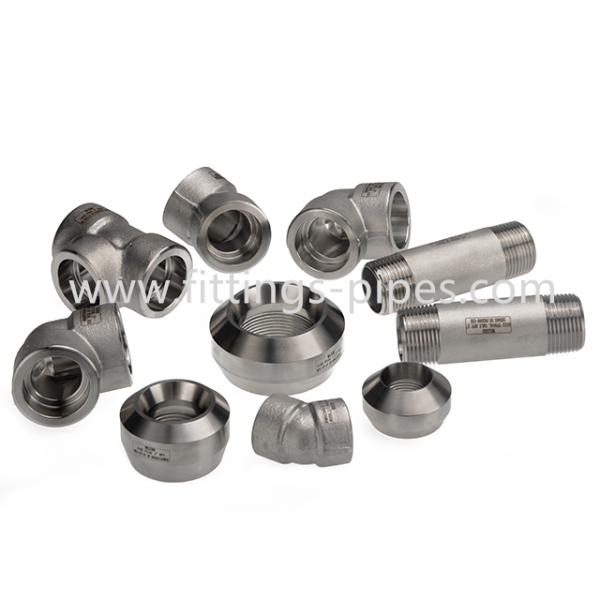 Forged Steel 45 Degree Elbow Fitting 4 Inch Asme B16.11 Uns N4400 Material