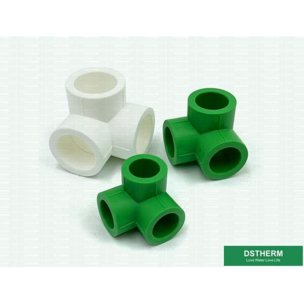 Пластиковые штуцеры трубы PPR равные перекрестные для поставлять холодной/горячей воды