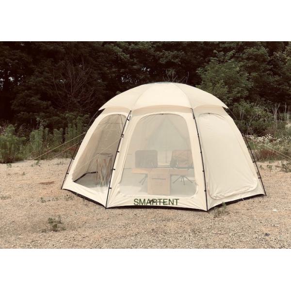 Octagon Waterproof Polycotton Outdoor Camping Tent With Aluminum Frame Pole 4*4*2.4M