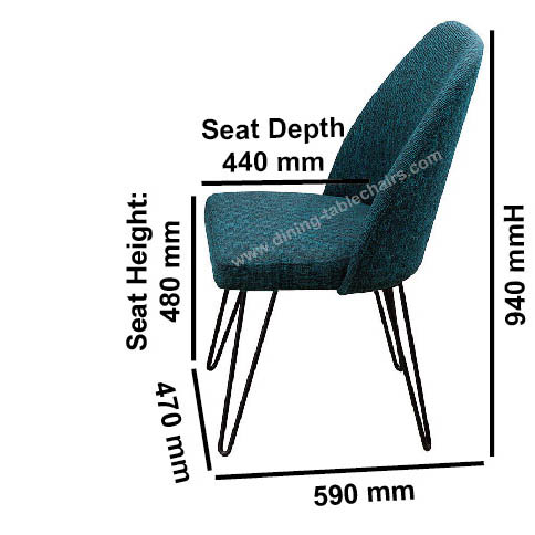 Обитая ткань обедающ стул отдыха стула гостиной стула