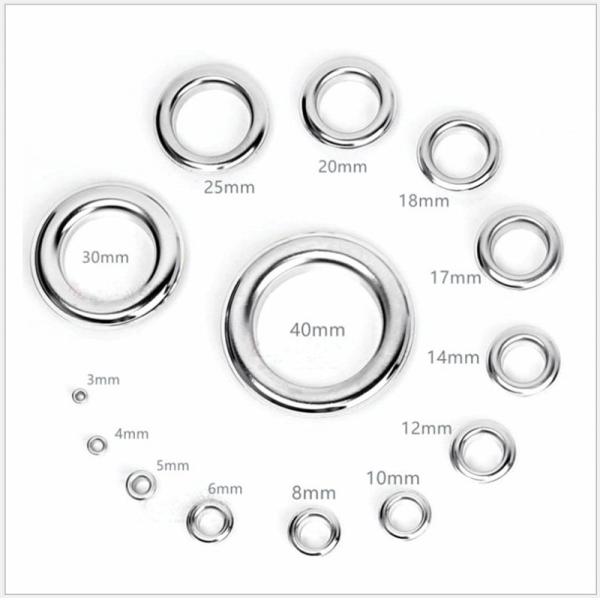 Wholesale 2.5mm-40mm Inner Size Metal Eyelet Eco-friendly Round Brass Eyelet