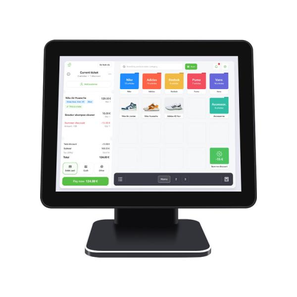 15.6 Inch Touch Screen POS System Win7/10 Printer Payment Terminal Desktop Electronic Cash Register with Printer Printer