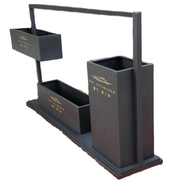 Flower pot shelf steel three layer stand for planter