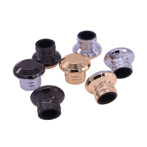 Cápsula cuadrada de perfume de la aleación del cinc del metal del oro del casquillo del perfume de Zamac del diseño