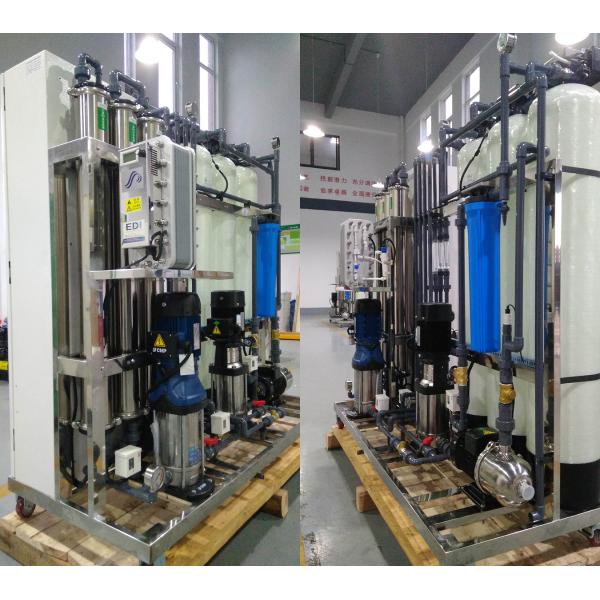 Double Stage RO System EDI Water Treatment Plant For Microelectronics Medical