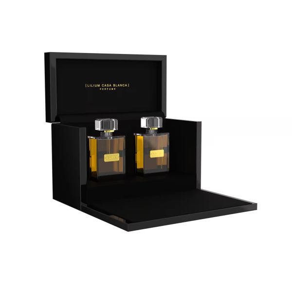Luxury Wood Glossy Paint Varnishing Design Wooden Perfume Box Custom Logo Luxury Perfume Bottles Boxes 50ml 100ml 150ml