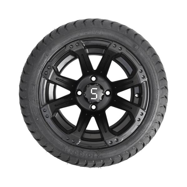 Коляска для гольфа 12-дюймовая матовая черная колеса и 215/35-12 уличные шины 4x4 Шнурка