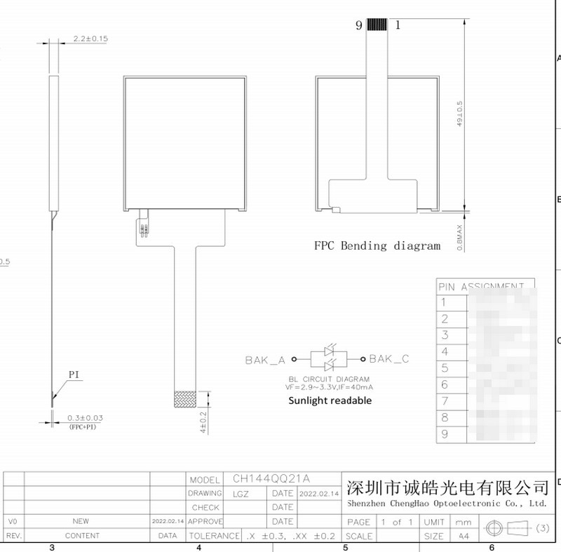 Модуль LCD-дисплея со световым освещением 128x128 800 Нит высокий фоновый свет 9 пин с драйвером Ic St7735