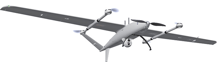 CP15 Electric VTOL UAV имеет крейсерскую скорость 70 км/ч и радиус управления 30 км с максимальной нагрузкой 5,0 кг.