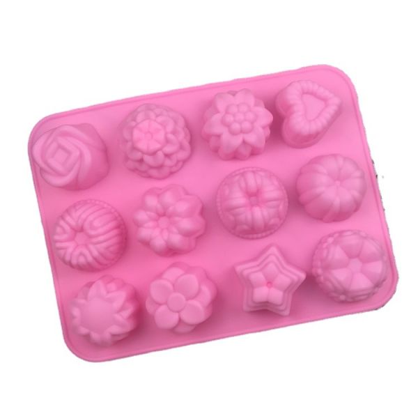 Cake Tools Silicone 12 Cavity Irregular Shape Cake Chocolate Mold Food Grade Eco-Friendly Easy Release Non Stick SHUXIN