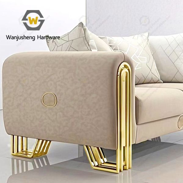 Furniture Frame Accessories Stainless Steel Sofa Legs and Armrest Accessories Metal Sofa Frame for Hotel Bedroom