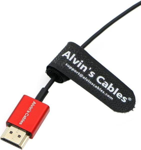 Cabo ultra fino da alta velocidade HDMI do cabo 48Gbps dos cabos 8K HDMI 2,1 de Alvin para Atomos Ninja-V 4K-60P 6K-Record, Z-CAM