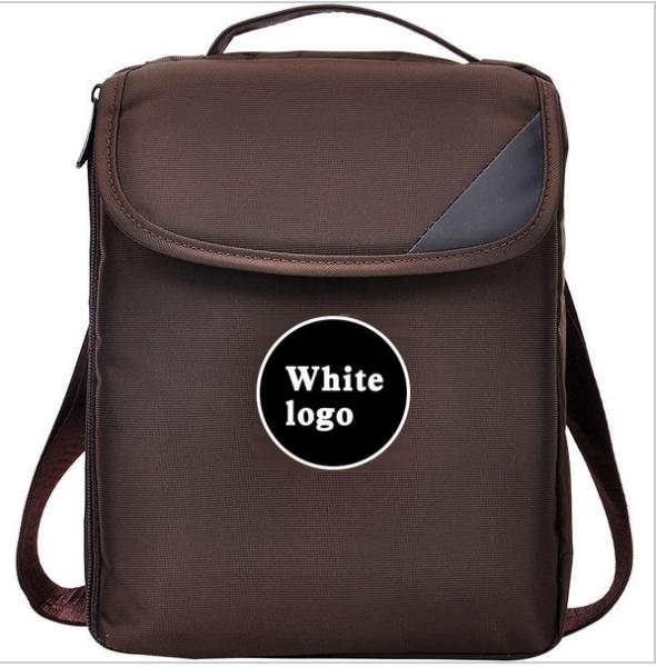 12 Inch Vertical Backpack Laptop Bag Brown Custom Logo Double Shoulder Strips