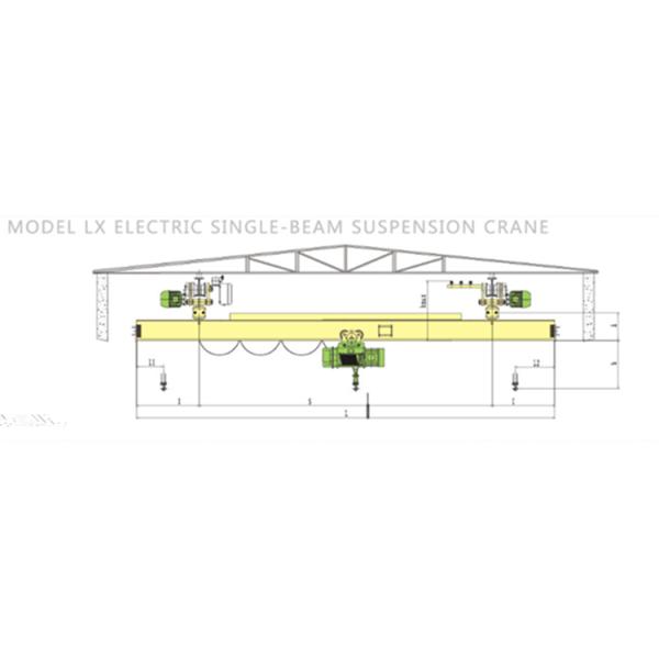 LX Electric Single Beam Bridge Crane /  Suspension Crane Overhead 0.5-10 Ton