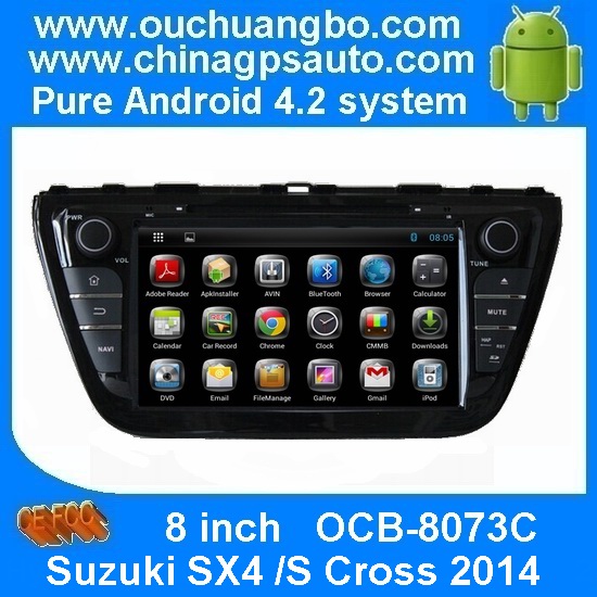 Ouchuangbo Pure Android 4.2 DVD Player for Suzuki SX4 S Cross 2014 with GPS Navi Radio USB 3G Wifi BT OCB-8073C