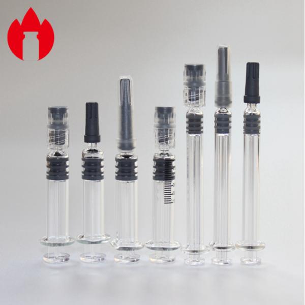Cosmetic Luer Lock Syringe , 1Ml Prefilled Syringe 5.0 Neutral Borosilicate Glass Material