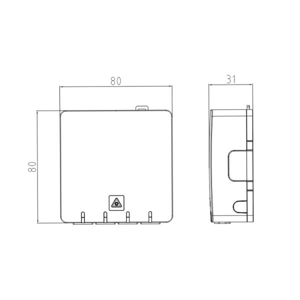 4-портный SC Внутренний волокнистый розетка стенка/DIN-рельс, установленный для сети FTTH 5 Гарантирован