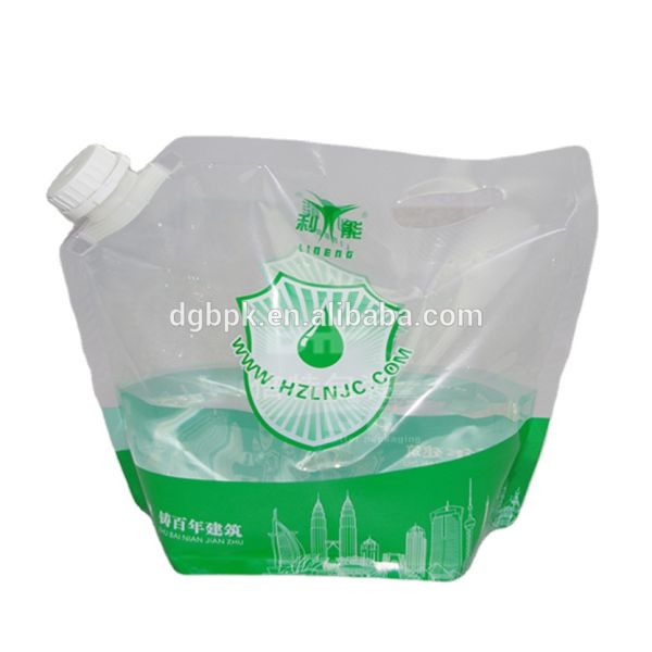 2L/3L/5L Spout Pouch Foldable Outdoor Grains Drink Plastic Bags Water Bag for Water Storage with Handle