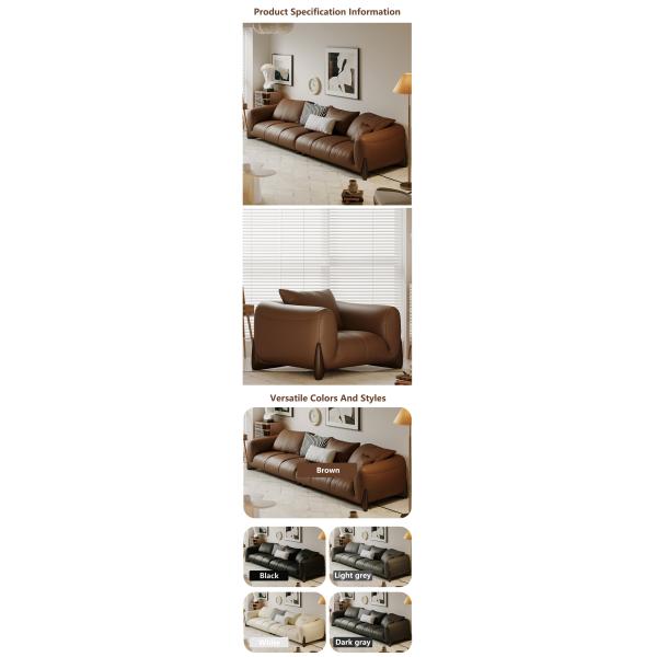 Italian Genuine Leather Sectional Recliner Sofa Set Modular Living Room Furniture