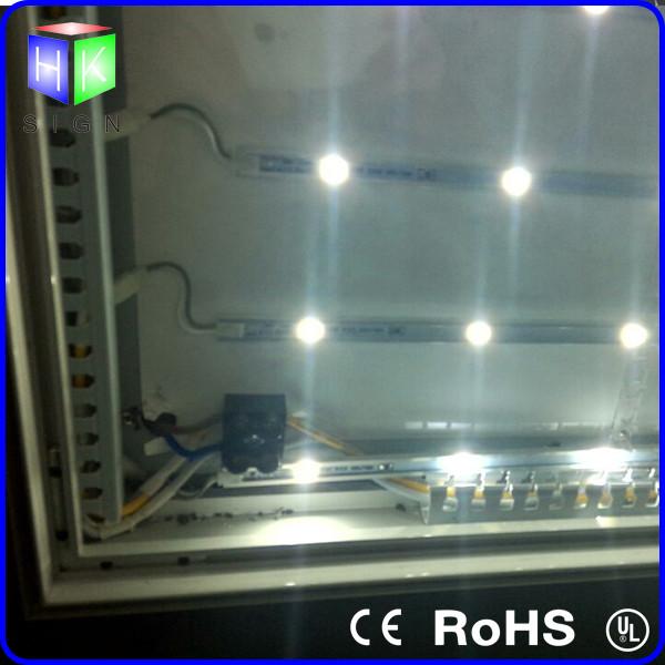 Eco Friendly Shop Front Freestanding Lightbox Fabric With Illuminated LED Light