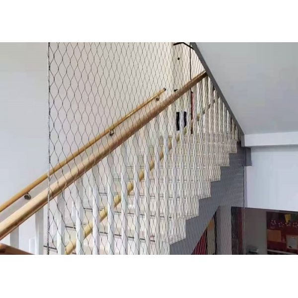Ss304 Stainless Steel Wire Rope Mesh For Safety Barrier Protection Netting