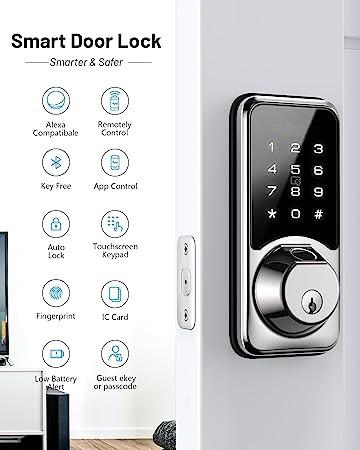 7-In-1 WiFi Touchpad Deadbolt Keyless Interior Door Lock