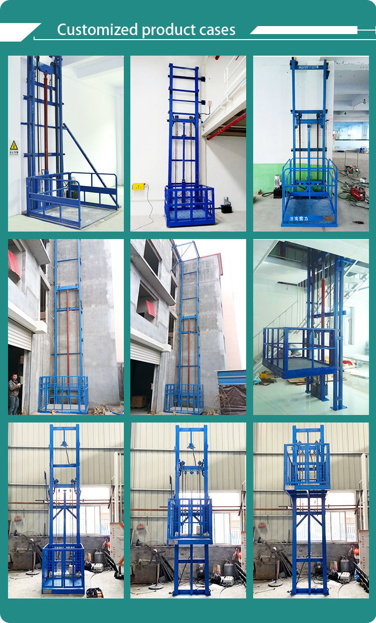 Modern Hydraulic Lifting Platform Small Vertical Wall Mounted Goods Lift Table
