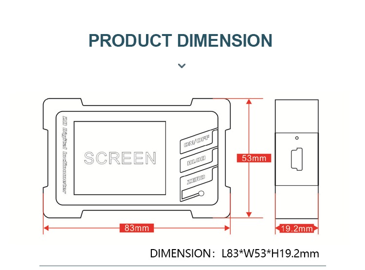 DMI420 LCD перезаряжаемый 2-осевой цифровой инклинометр магнитной адсорбции