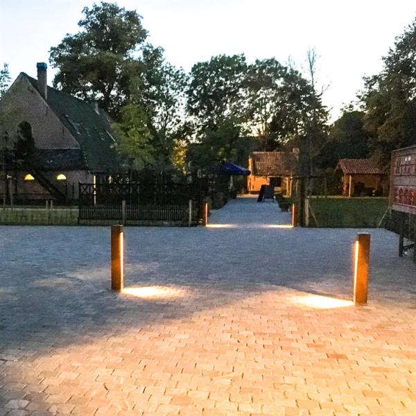 Luzes de jardim de aço corten impermeabilizantes externas 10 W 12 W para gramado
