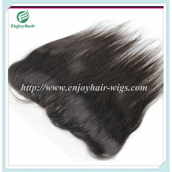 Brazilan virgin hair lace frontal 13''x4'' natural color straight piece hair extension