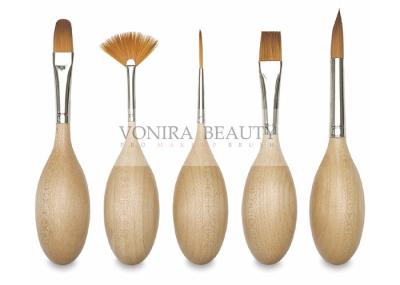 Escovas de pintura profissionais da cara da arte criativa do ovo com cabelo de Taklon do vegetariano do nível superior