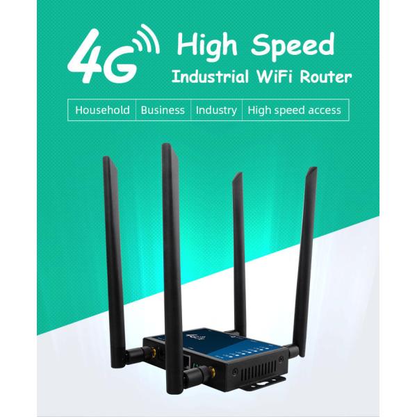 Industrial WiFi Router 4G LTE Unlocked Detachable Antennas SMA Port SIM Card Slot Easy Setup Plug Play Wireless