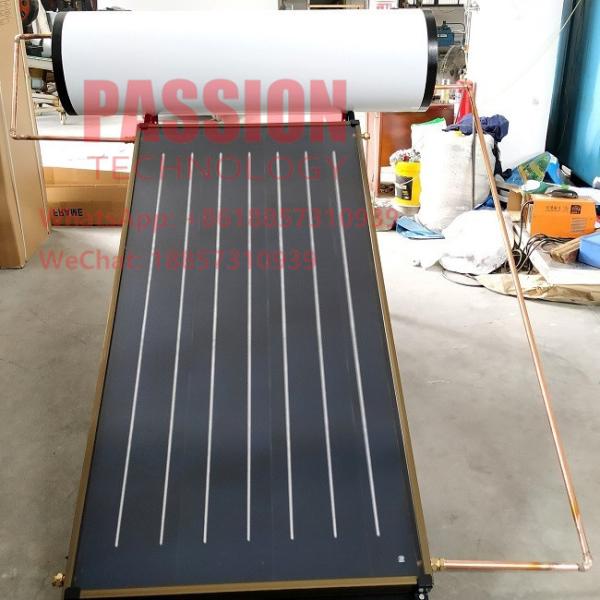 250L Pressure Flat Panel Solar Water Heater 2m2 Black Flat Plate Solar Collector