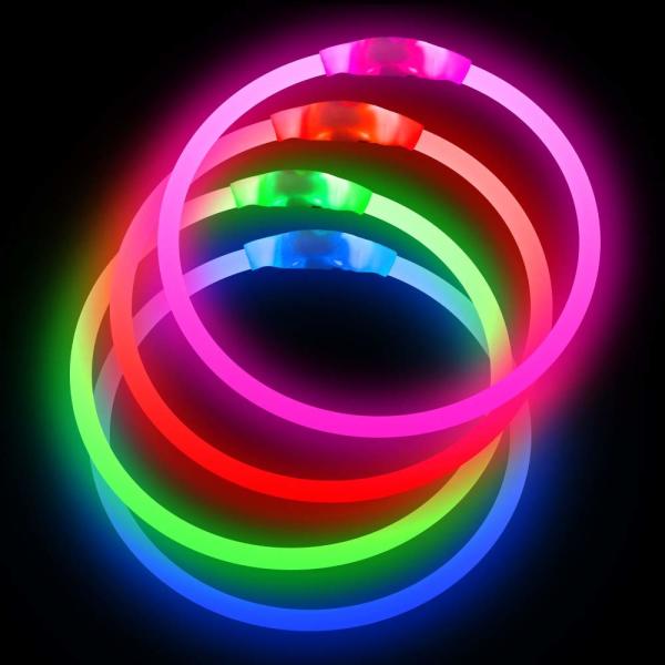 USB Rechargeable Pet Industries LED Dog Collar Weatherproof Three Glow Modes