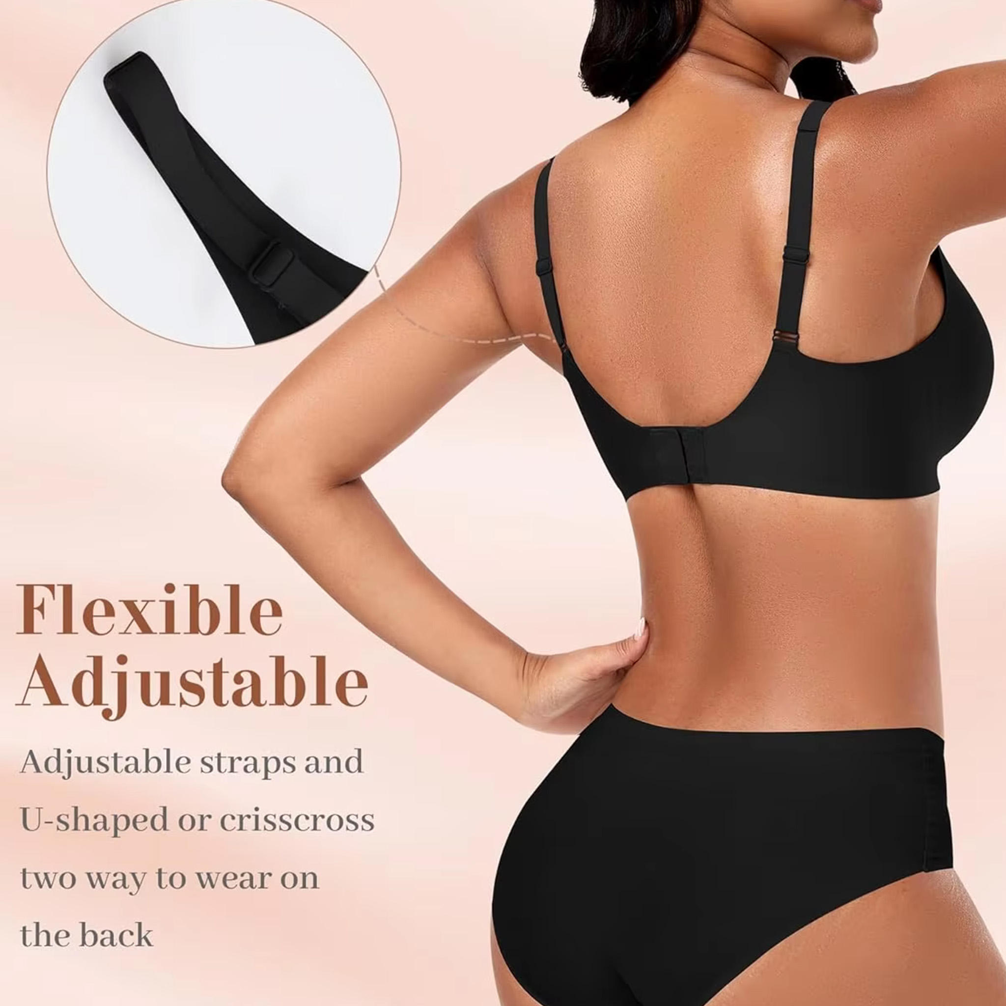 Seamless Bare Versatile Everyday Jelly Push Up Bra For Under Tees