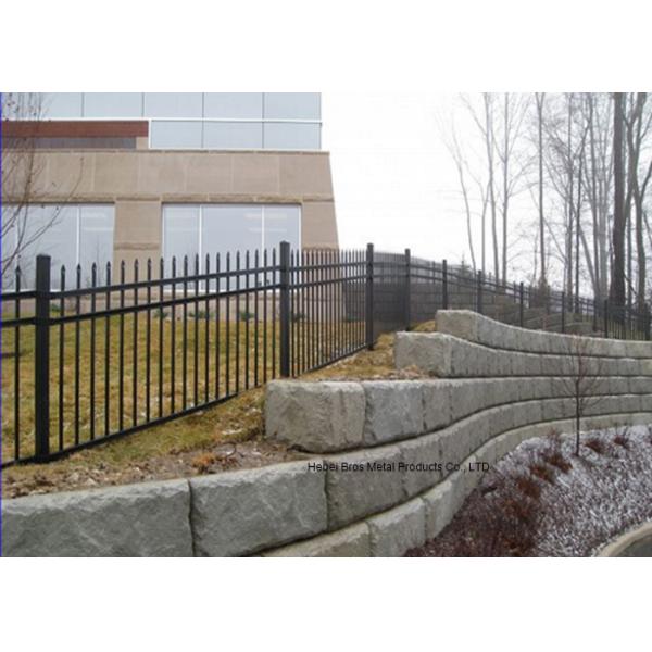 Tubular Picket Zinc Steel Fence , Coated Decorative Wire Mesh Garden Fence