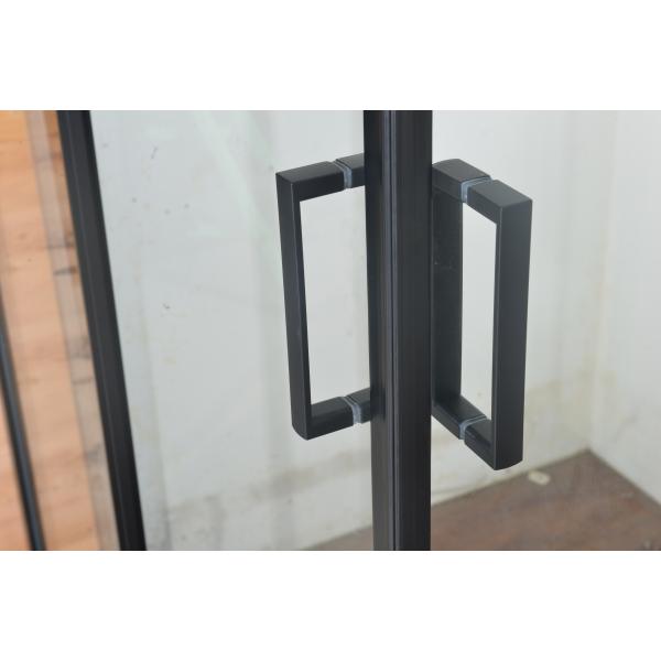 Customizable Bathroom Shower Enclosures with Black Aluminum Frame and 5mm Tempered Glass