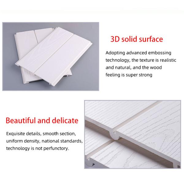 Выбитое WPC рифлить сопротивление кислоты и алкалиа панели стены 15mm