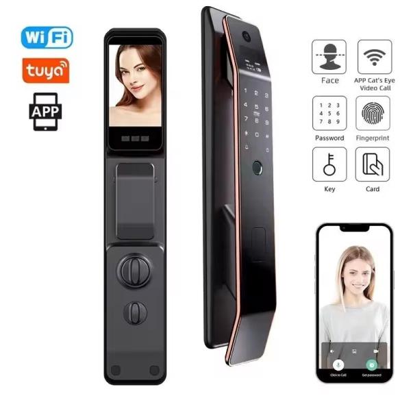 3D Facial Recognition High Security Room Intelligent Home Zinc Alloy Smart Door Lock