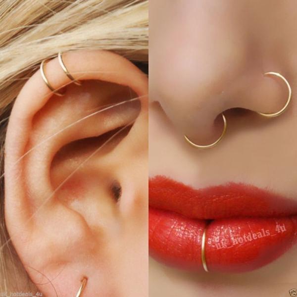 New Arrival Surgical Steel 0.8mm Cartilage Piercing Stud Thin Small Nose Ring Hoop Fashion Jewelry