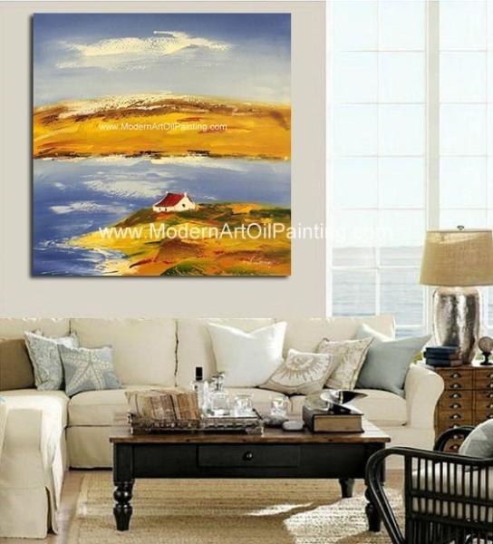 Palette Knife Abstract scenery painting on Canvas for Interior Decor H 50 cm × W 60 cm