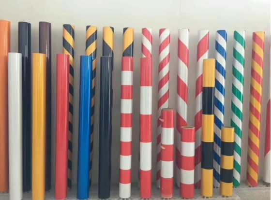 80 - 150 micrones de película protectora de PE LDPE HDPE cinta de advertencia roja y blanca