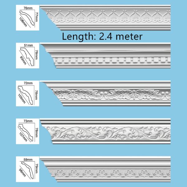 2025 Popular Price Skirting Polyurethane Ceiling Cornice Mold Decorative PU Crown Moulding