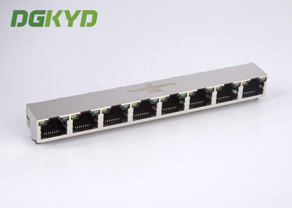 Jaque ganged da porta ethernet rj45 do protetor 1X8 da fábrica de China sem transformador discreto