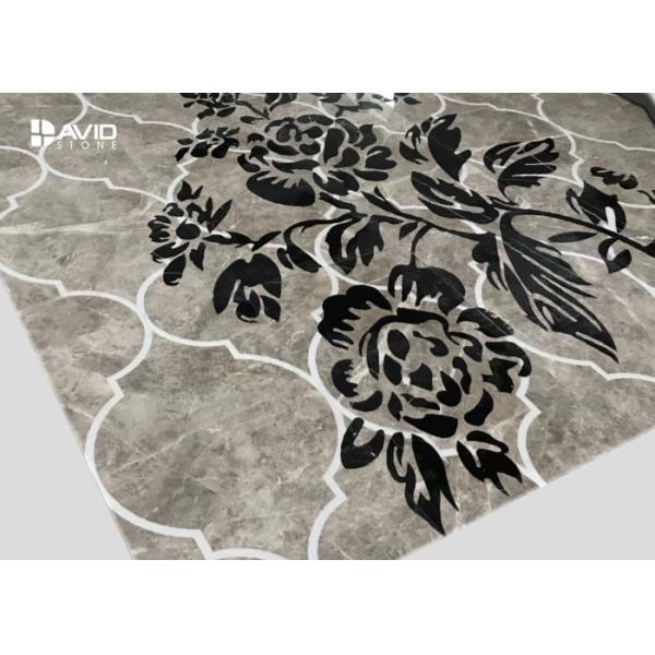 Water Jet Stone Floor Medallions Flower Design For High End Venues Decoration