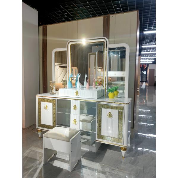 Wood MDF Home Bedroom Furniture Dresser King Bed Oak Grey White Sets Full Size