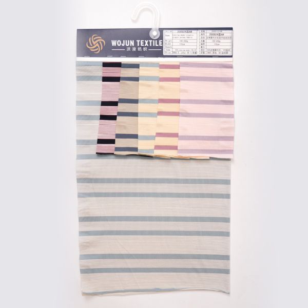 Elastic And Comfortable And High Quality Natural Striped Cotton Fabric For Polo Shirt
