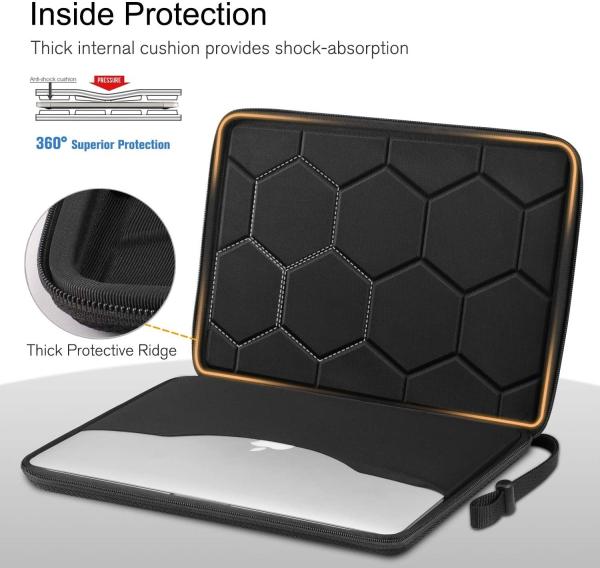 Water Resistant 13 EVA Laptop Protective Case 1680d Polyester Surface