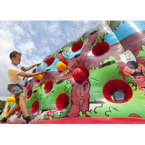 Outdoor Inflatable Sports Games Boxing Wall 4.1 X 6.4 X 2.8 M 0.55mm Plato PVC Tarpaulins