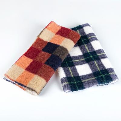 100% poliéster Impressão personalizada Falsos Teddy Fur Tecido Yard amostras grátis Falsos pele de cordeiro